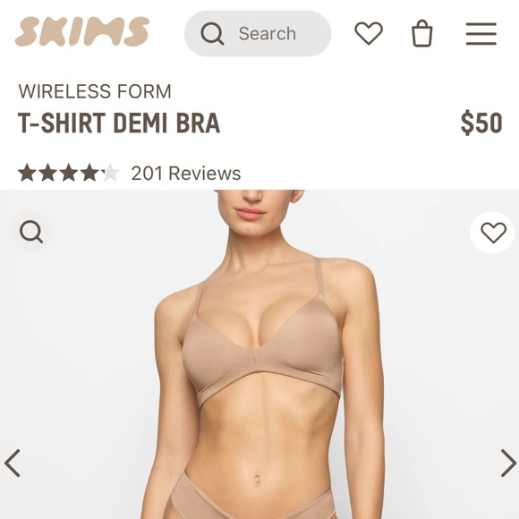 Skims Wireless form t-shirt demi bra - Picture 1 of 2